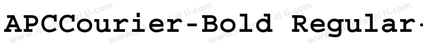 APCCourier-Bold Regular字体转换
